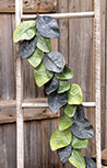 Vintage Glitter Magnolia Leaves Garland, 4ft