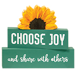 3/Set, Choose Joy Sunflower Stackers