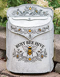 Busy Bee Hive Distressed Metal Post Box