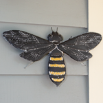 Black Bee Metal Wall Decor