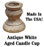 Antique White Aged Candle Cup