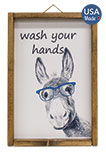 Wash Your Hands Donkey Framed Sign